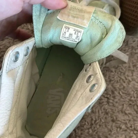 Mink green high rise Vans 8.5 - Picture 2 of 2